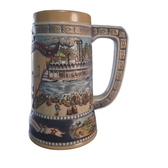 Miller High Life 1989 River Steamer Beer Stein Great American Achievements Serie - Picture 3 of 10